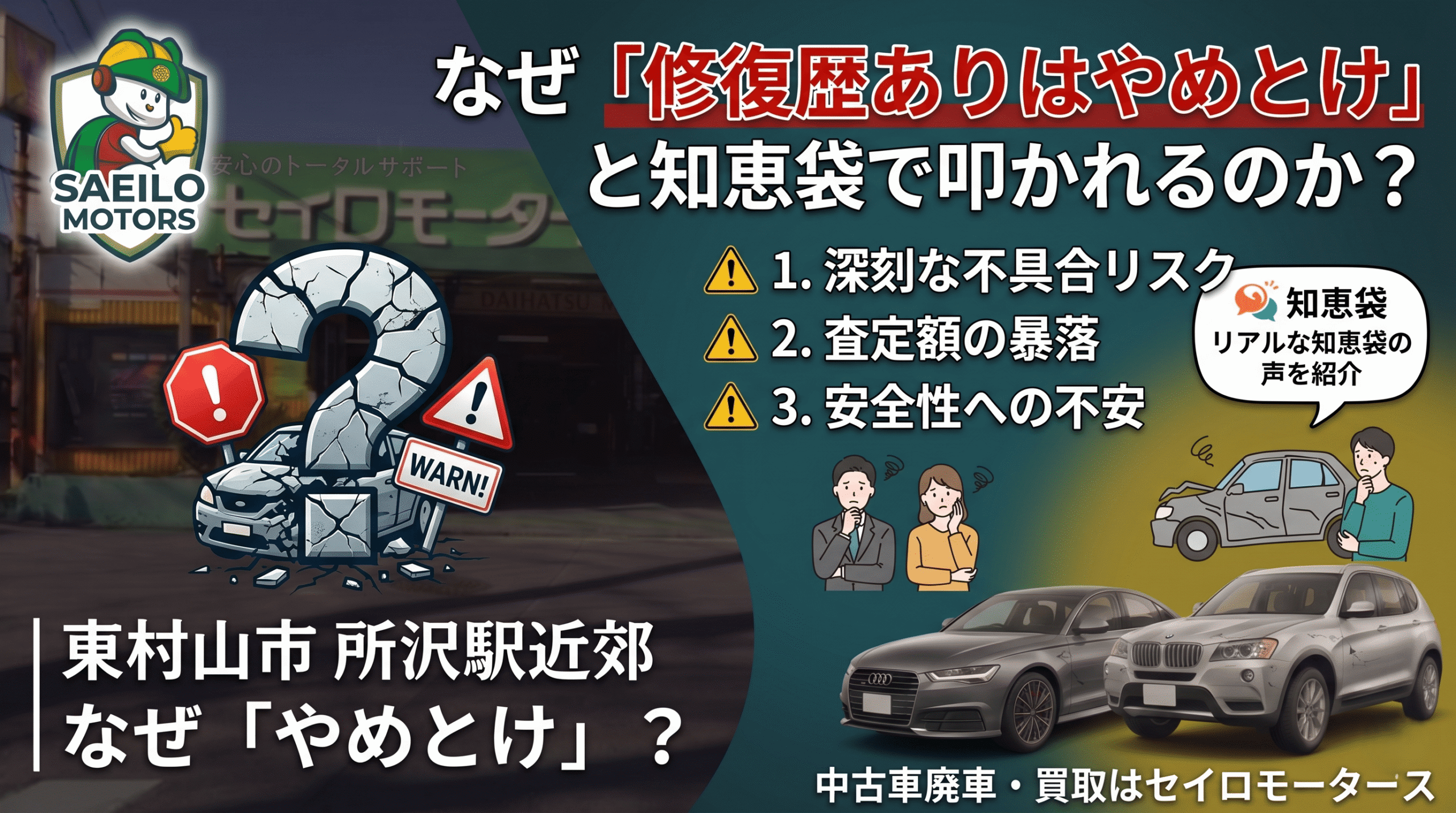なぜ「修復歴ありはやめとけ」と知恵袋で叩かれるのか？